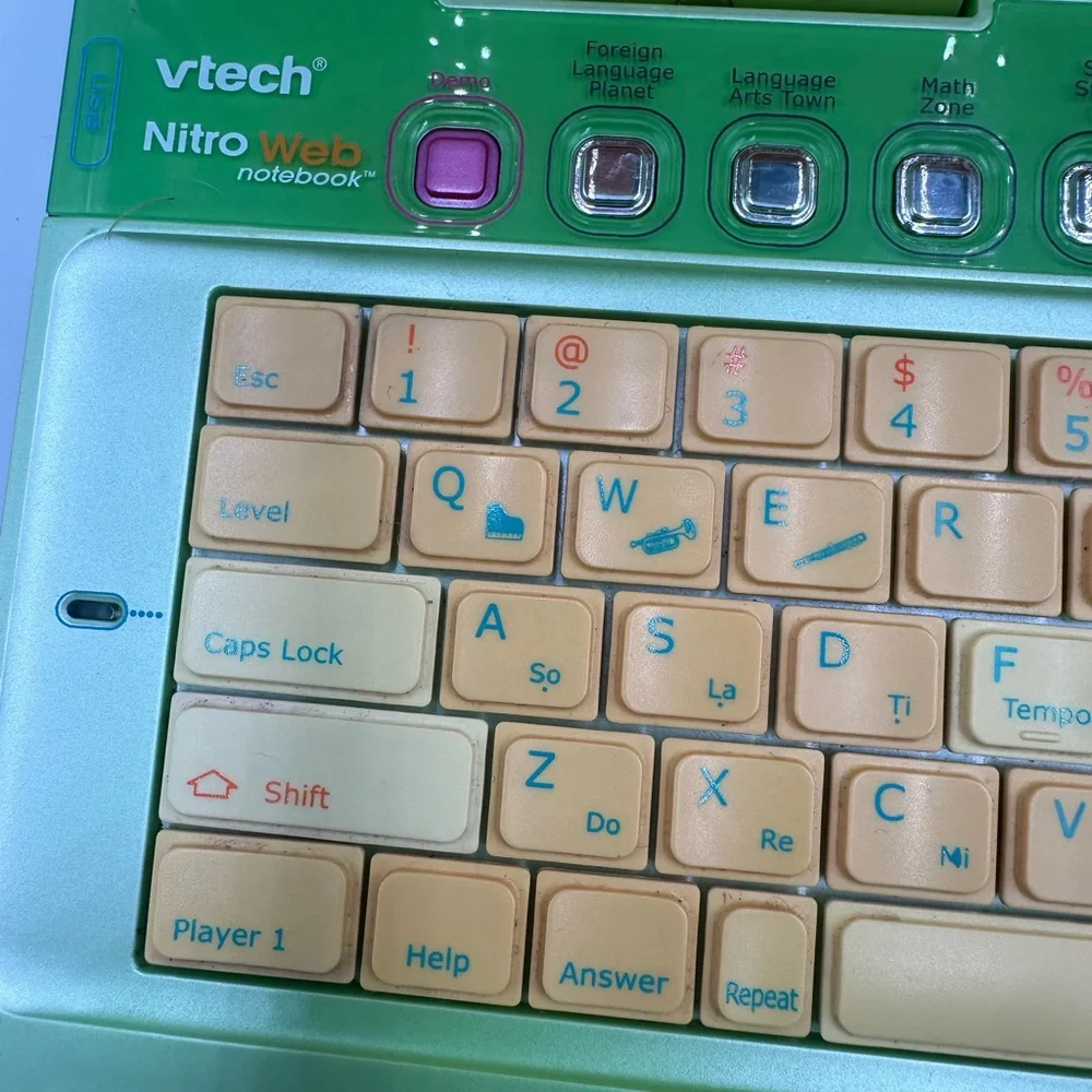 VTech Nitro Vintage Green Working Notebook Laptop Learning School Academic Toy